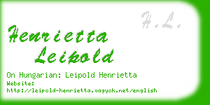 henrietta leipold business card